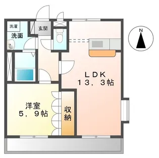 ラフォーレ木太【101号室】の間取り