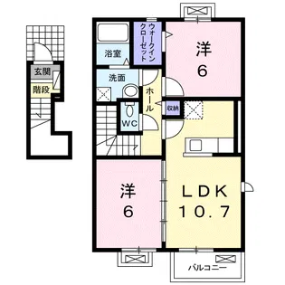 イル ソーレ A【201号室】の間取り