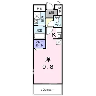 パークサイド今里【203号室】の間取り