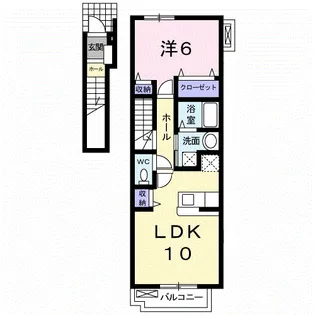 カルム シェソワⅡ【201号室】の間取り