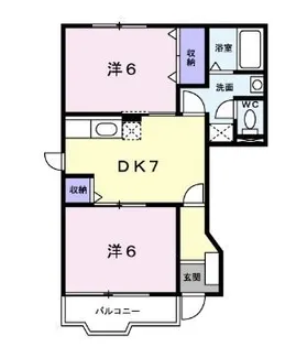 エターナル パレスB【101号室】の間取り