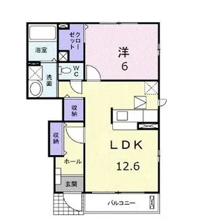 グラスランドレジデンスH【103号室】の間取り