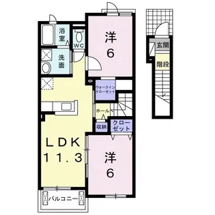 フェリーチェ KⅡ【203号室】の間取り