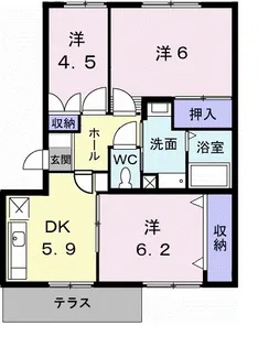 ニューエルディム小田【103号室】の間取り
