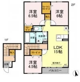 アクア【205号室】の間取り