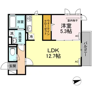 グアイス ブラン【301号室】の間取り