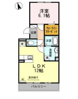 サンヒルズ伏石【107号室】の間取り