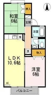 2LDKの間取り画像