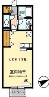 パラディー森塚【103号室】の間取り