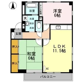 レインボーガーデン D棟【301号室】の間取り