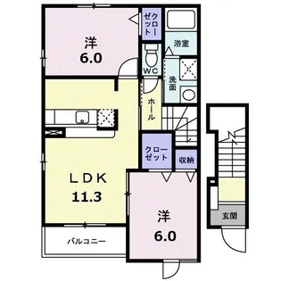 サンリット【201号室】の間取り