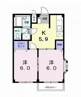 エルディムピーチ【201号室】の間取り