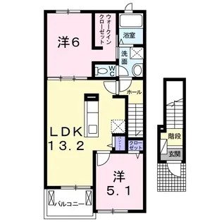 フィオーレ悠【202号室】の間取り