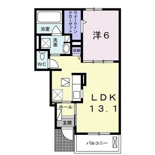 メゾンリヴィエールH【103号室】の間取り