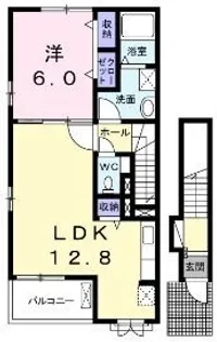 ラフレシールB【201号室】の間取り