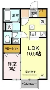 ユーラナス木太【107号室】の間取り