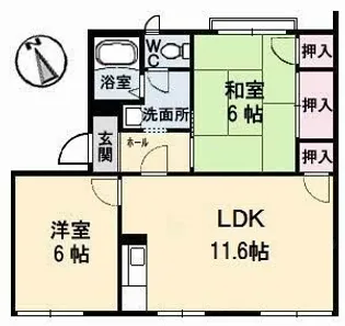 タウニィ長田【201号室】の間取り
