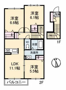 3LDKの間取り画像