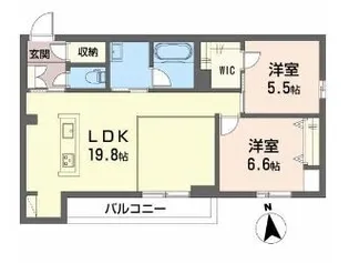 フォルトゥーナディオ【102号室】の間取り