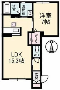 プロヌーブ三条【102号室】の間取り
