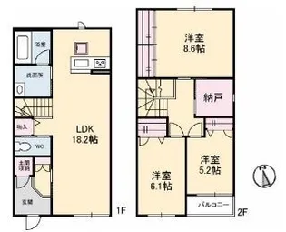 リシェス【101号室】の間取り