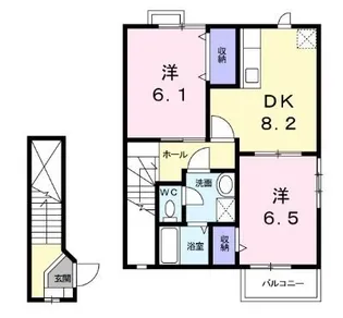 メゾングレース A【202号室】の間取り