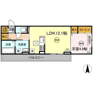 カルテット B棟【302号室】の間取り