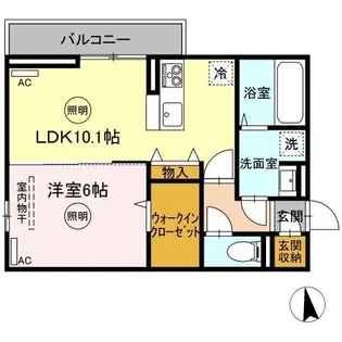 カルテット D棟【305号室】の間取り