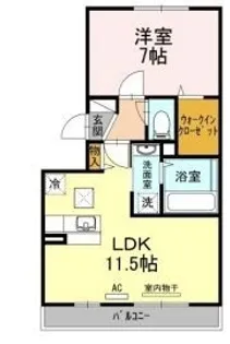 サンフラワー今里【103号室】の間取り