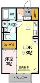 クリエ ガーデン【101号室】の間取り