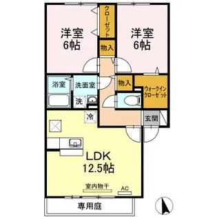 コンシェルジュ【103号室】の間取り