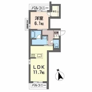 ザイテグラウベン【303号室】の間取り