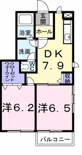 クレディ タケウチ D【101号室】の間取り