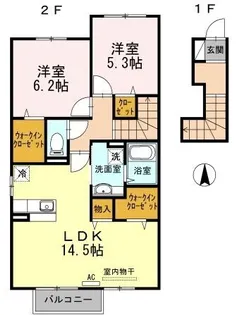 グランシャリオ【206号室】の間取り