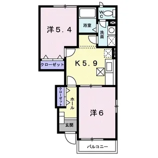 アヴニールB【103号室】の間取り