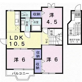 コーポ ブリリアント【202号室】の間取り