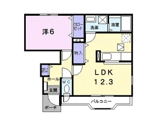 カサデルソレアード【103号室】の間取り
