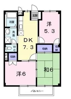シャトレ苺B【103号室】の間取り