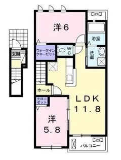 ティファニーⅠ【203号室】の間取り