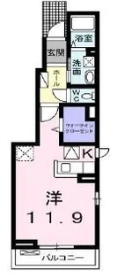 ミルト仏生山B【101号室】の間取り