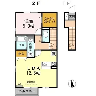シャインポート屋島Ⅱ【203号室】の間取り