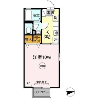 キャッスルⅡ【101号室】の間取り