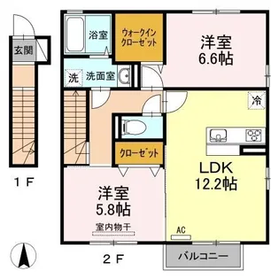 サンリット MⅢ【201号室】の間取り