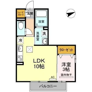 サンライズ豊益 西大浜【101号室】の間取り