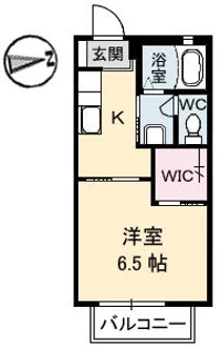 バリュージュM【205号室】の間取り