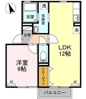 フラワーハイツ【101号室】の間取り