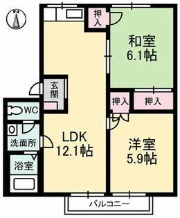 フレグランス飯山D棟【2階】の間取り