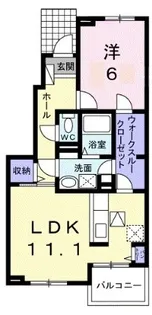 クラール元山サウスD【103号室】の間取り