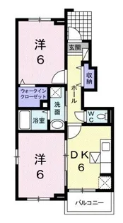 アメニティーハイツ川島ⅢA【102号室】の間取り