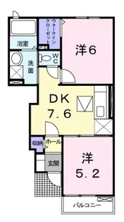 アルドーレ Ⅰ【103号室】の間取り